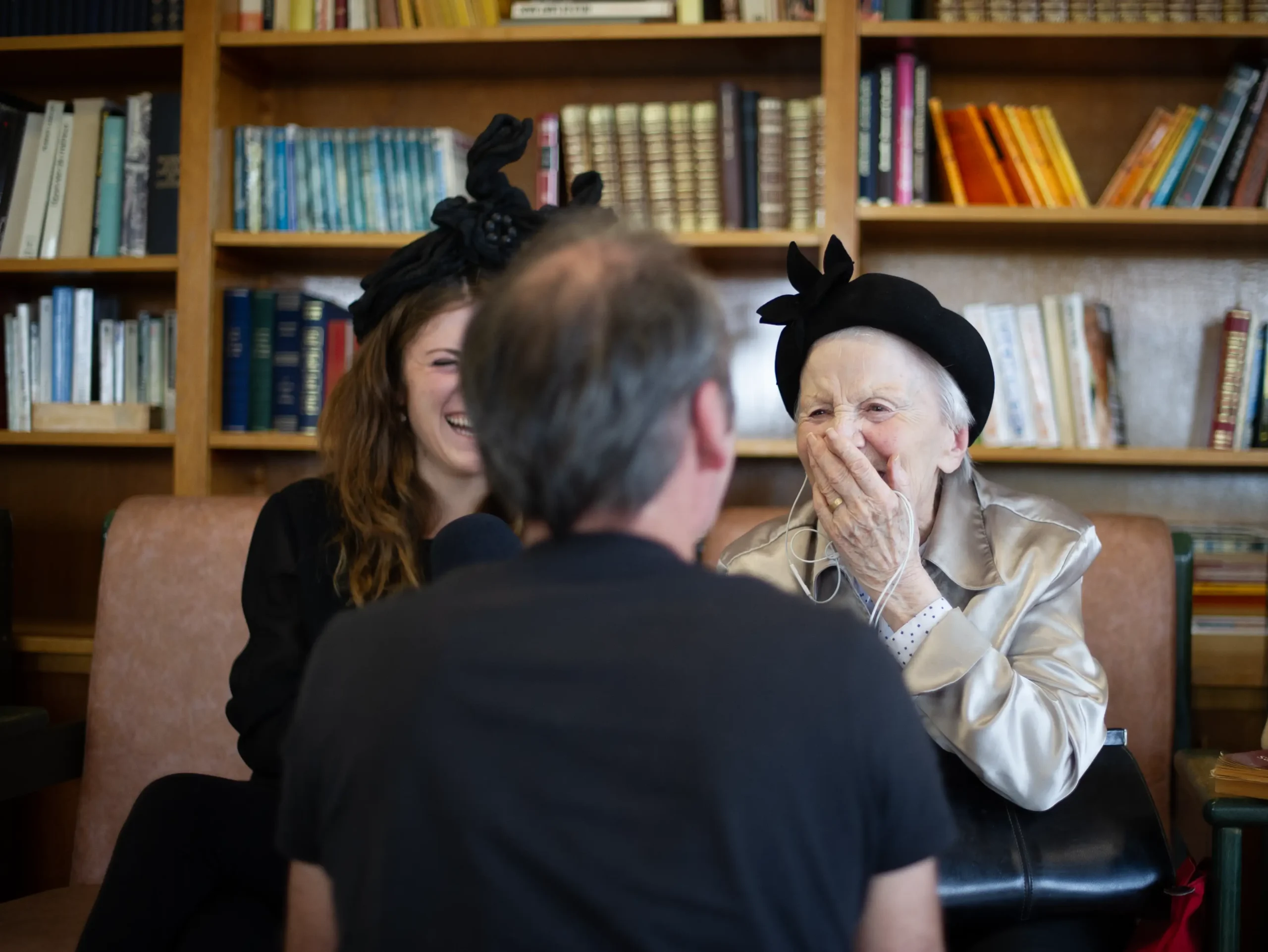 Didier Carluccio en rencontre avec une résidente