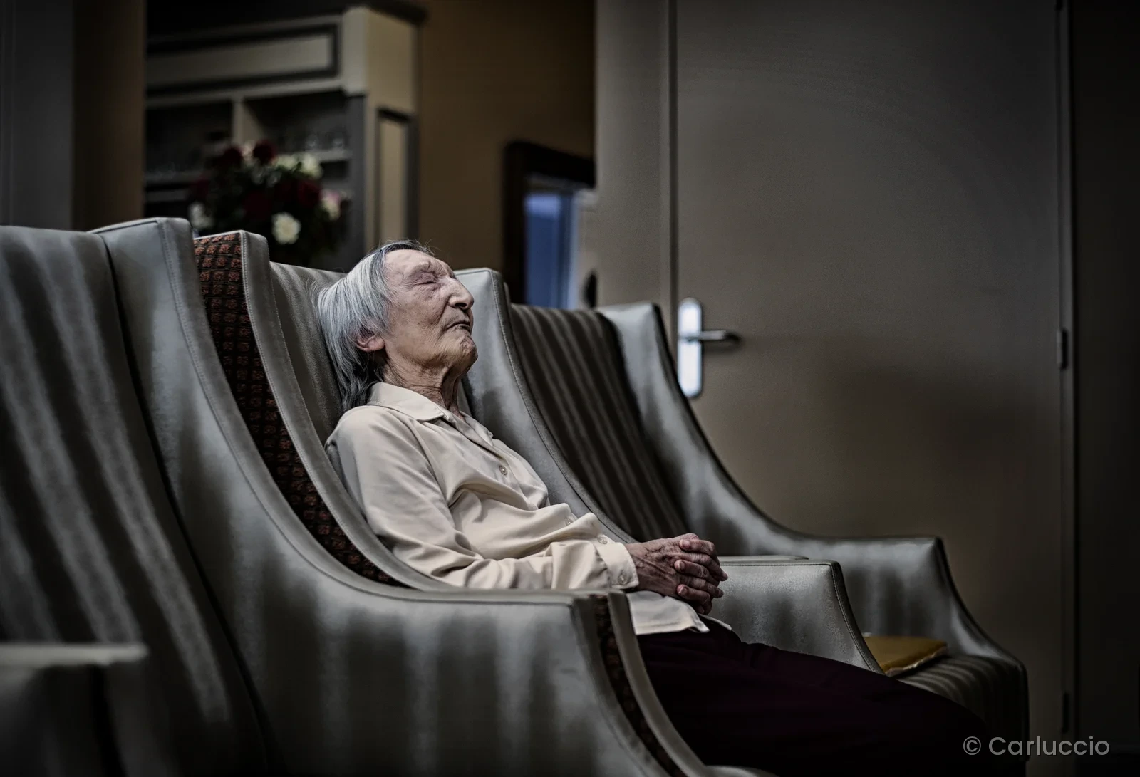 Résidente dans un fauteuil